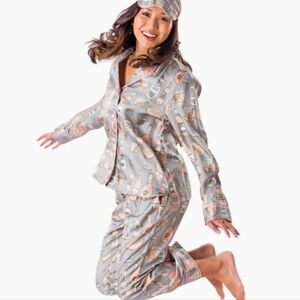 Cjw Silk Rose All Day Long Pajama Set Size Large